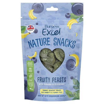 M&S Burgess Excel Fruity Feasts Rabbit and Guinea Pig Treats 60g- Buy online at McGrocer
