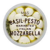 M&S marinated Italian pesto mozzarella cheese balls 170g, imported from the UK