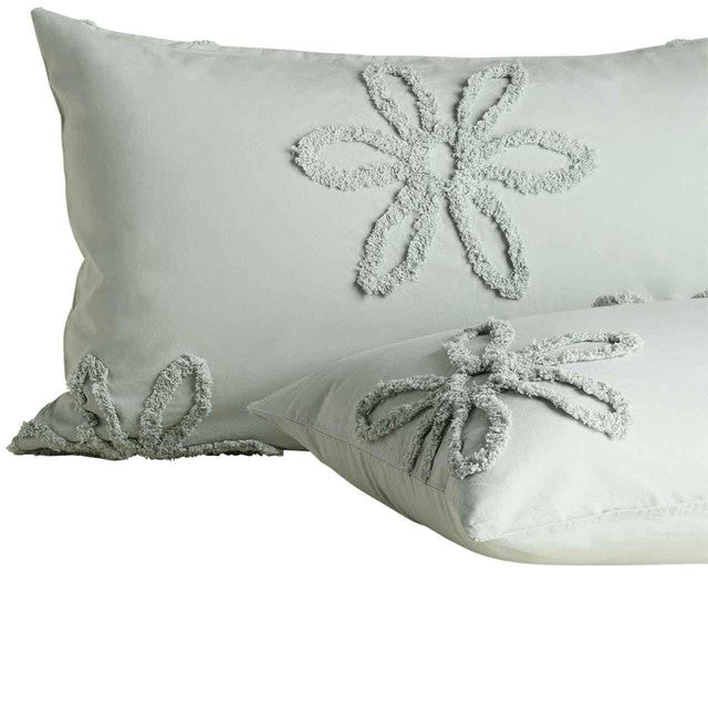 M&S floral bedding set king green - British product