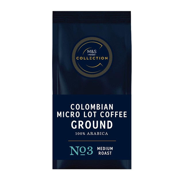 M&S Colombian micro lot ground coffee, imported from the UK