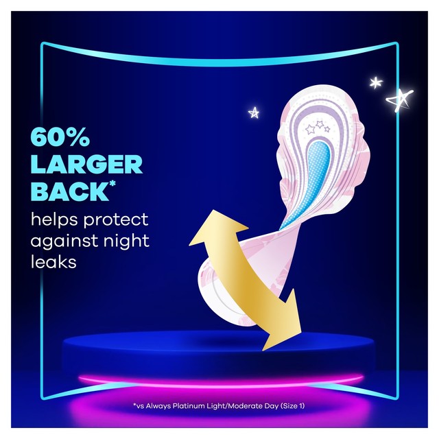 Always Platinum Secure Night sanitary towels with wings size 4 - British product