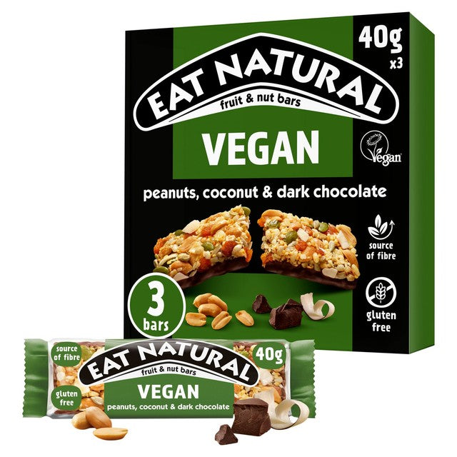 Eat Natural vegan bar peanuts coconut dark chocolate, imported from the UK