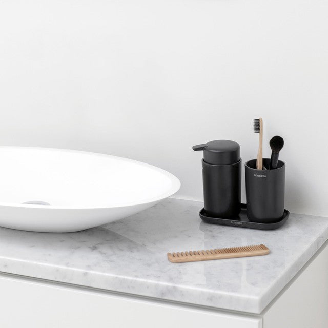 Brabantia bathroom accessory set dark grey - British product