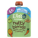 Ella's Kitchen Nutty Blends baby food pouch apples carrots cashews, imported from the UK