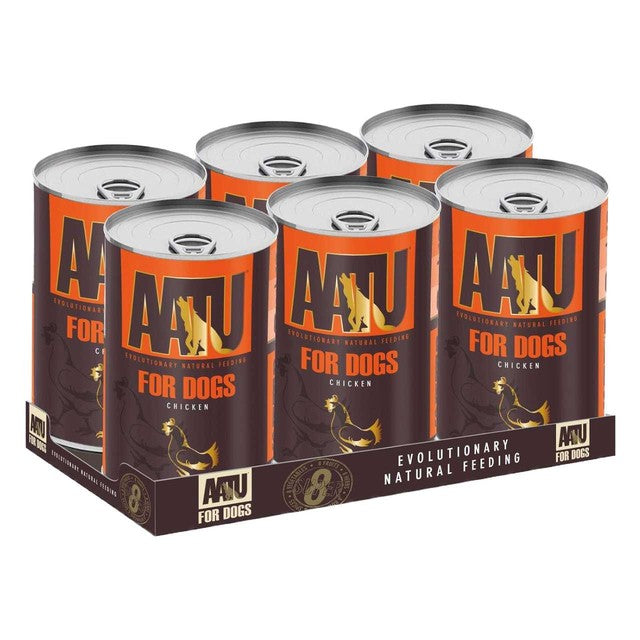 AATU adult chicken wet dog food 6 x 400g - British product
