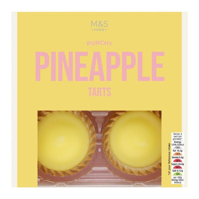 Boîte de 4 tartelettes à l'ananas Marks and Spencer, 59g chacune