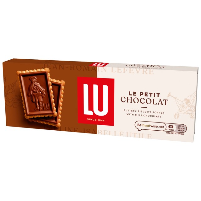 LU PETIT milk chocolate biscuits 100g, UK version