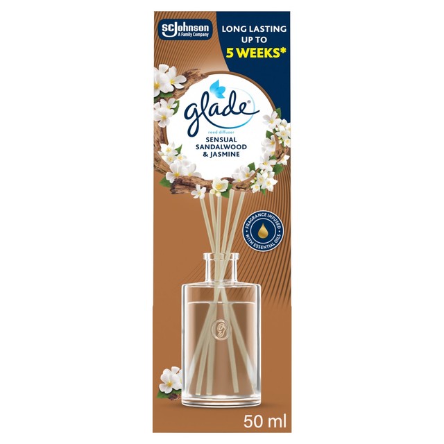 Glade sandalwood and jasmine reed diffuser 50ml, UK version
