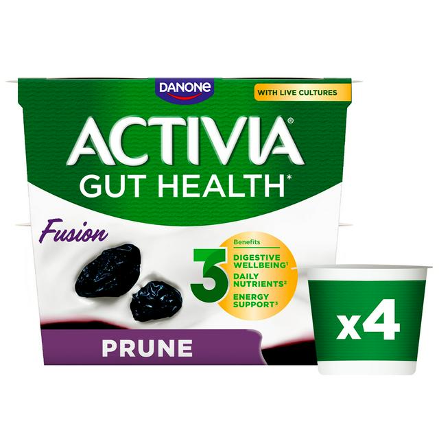 Activia Prune Fusions Yogurt 4x120g