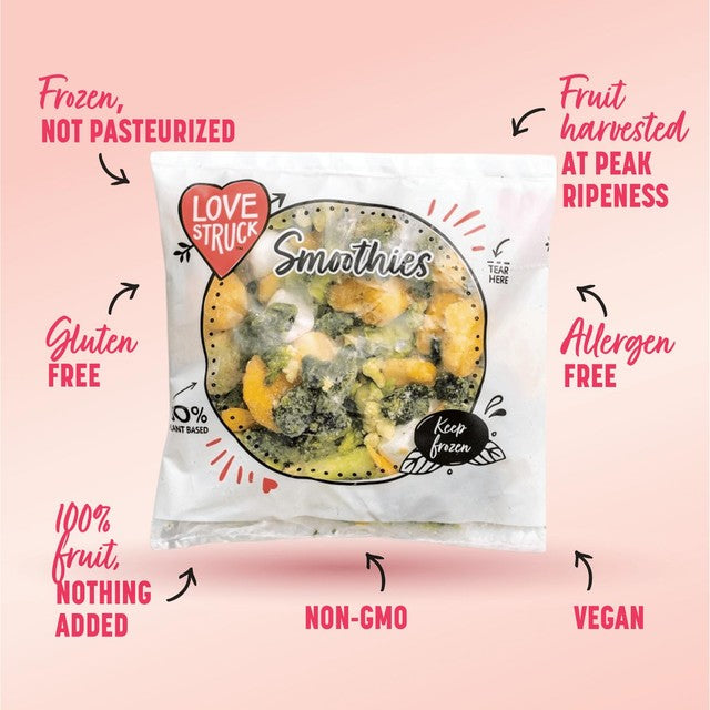 Love Smoothie avocado, mango spinach and coconut smoothie mix 4 x 120g, UK version