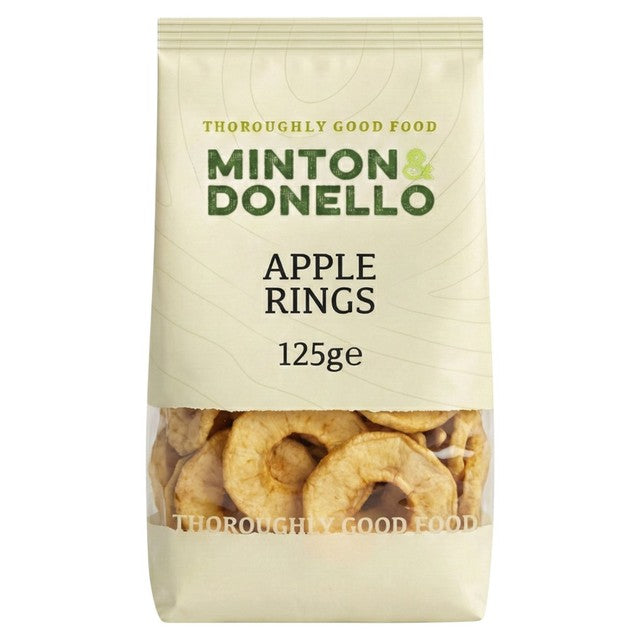 Minton & Donello apple rings 125g, imported from the UK