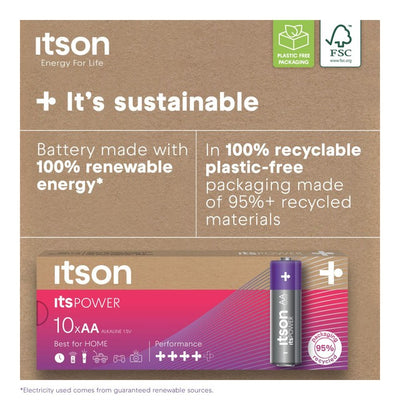 ITSON Itspower AA Alkaline Batterien 10er Pack