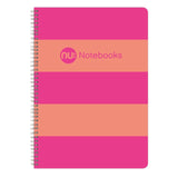 Nuco pink and orange A4 notebook with 160 pages, imported from the UK