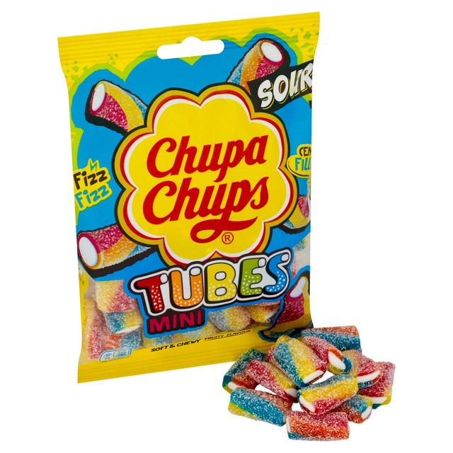 Chupa Chups Sour Mini Tubes soft candies 130g - British product