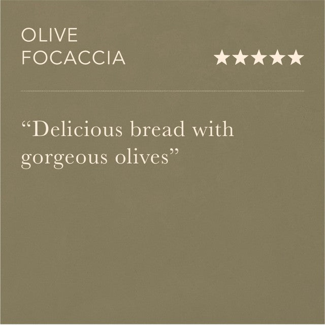 Pasta Evangelists olive focaccia 200g, imported from the UK