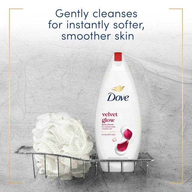 Dove Velvet Glow body wash 225ml - British product