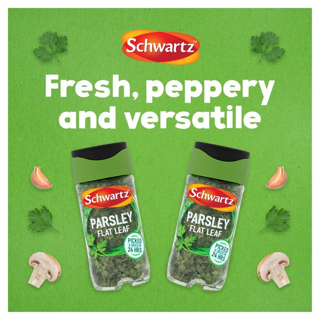 Schwartz flat leaf parsley dried herb 3g, imported from the UK