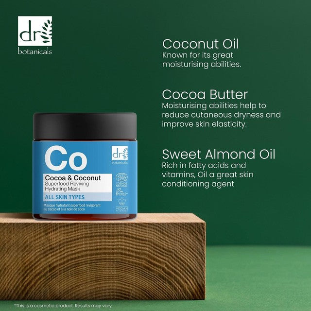 Dr Botanicals Cocoa & Coconut Face Mask 60ml - British product