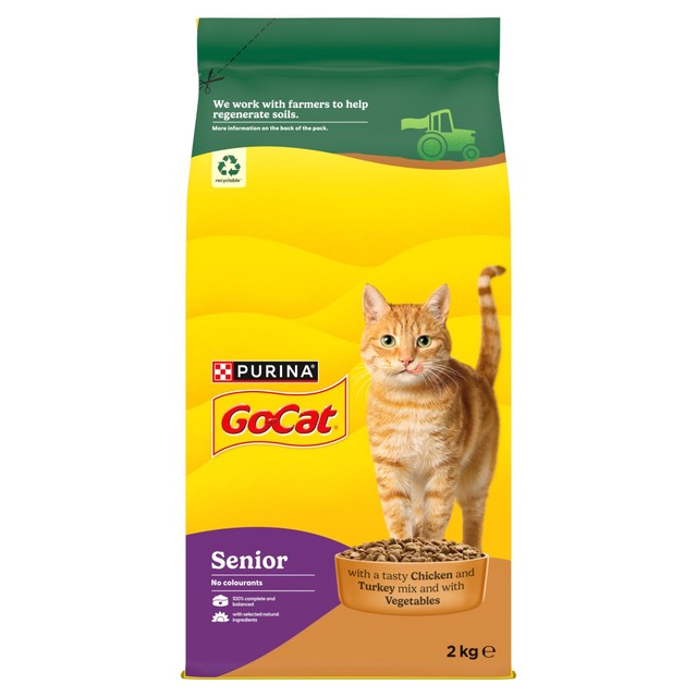 Go-Cat Senior Chicken dry cat food 2kg, UK version