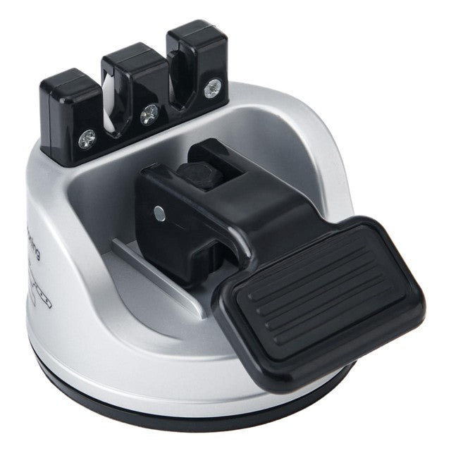 MasterClass knife sharpener in silver, gift boxed, 6x6x7 cm, imported from the UK