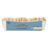 M&S mini white pitta breads 12 per pack, imported from the UK