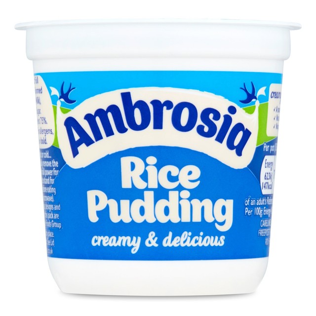 Ambrosia rice pudding dessert pot 150g - British product