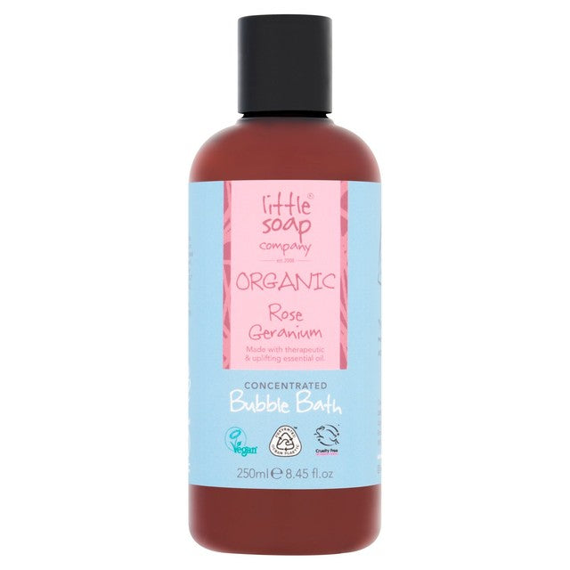 Little Soap Company Rose Geranium bubble bath 250ml, UK version