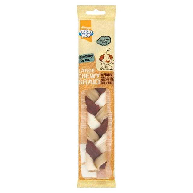 Good Boy beef flavour chewy braid dog treats, UK version