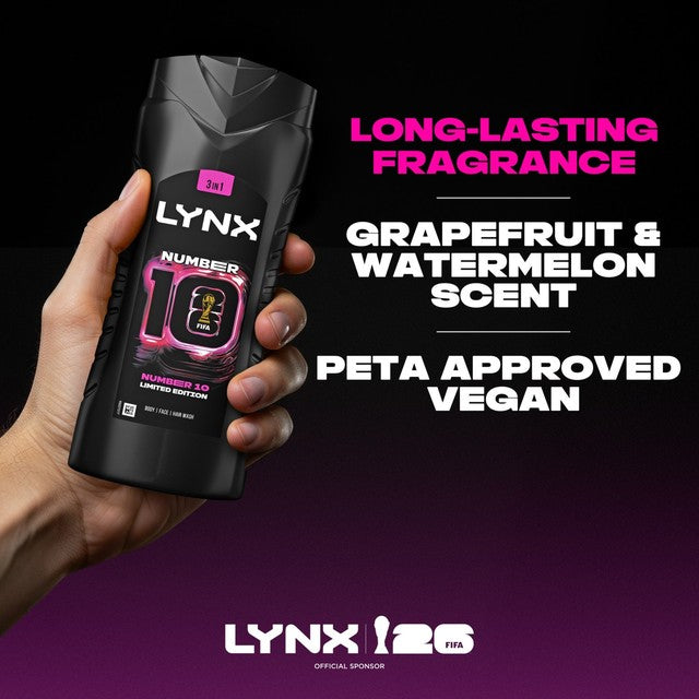Lynx shower gel Number 10 FIFA limited edition, imported from the UK