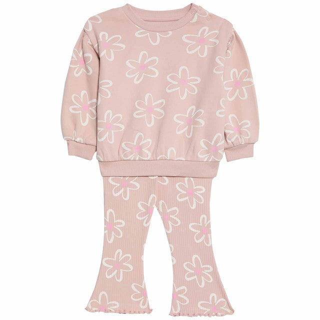 M&S Floral Print Baby Outfit Pink 0-3 Months, imported from the UK
