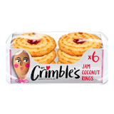 Mrs Crimble's gluten free jam coconut rings 240g, imported from the UK