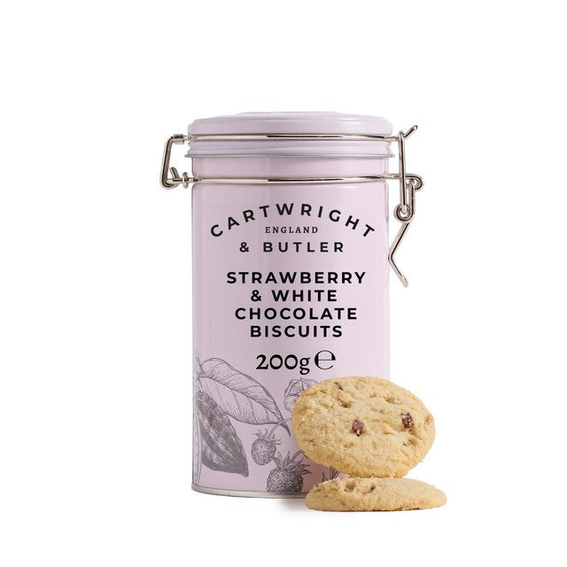 Cartwright & Butler Strawberry White Chocolate Biscuits 200g - British product