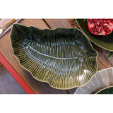 Mikasa Jardin Stoneware Leaf Serving Dish 30cm, imported from the UK