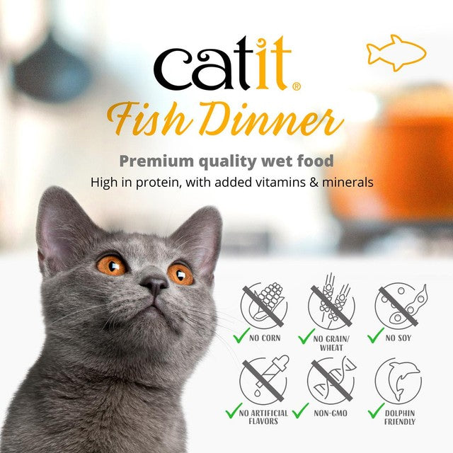Catit grain-free wet cat food fish dinner variety pack, UK version