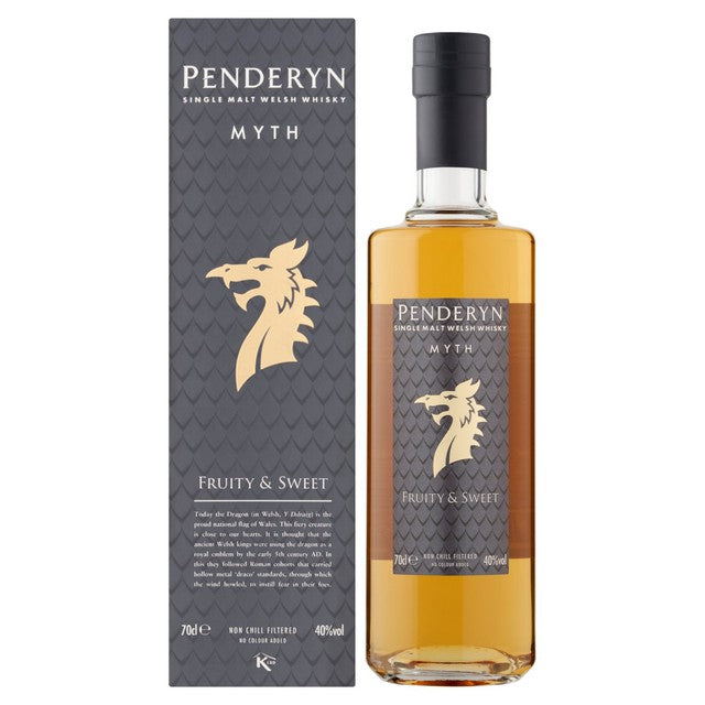 Penderyn Myth whisky 70cl, imported from the UK