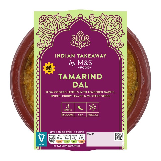 M&S Tamarind Dal 250g, imported from the UK