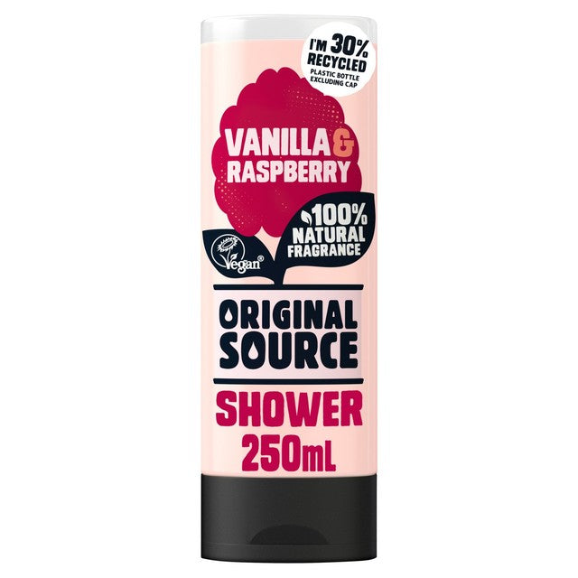 Original Source Vanilla and Raspberry Shower Gel 250ml, imported from the UK