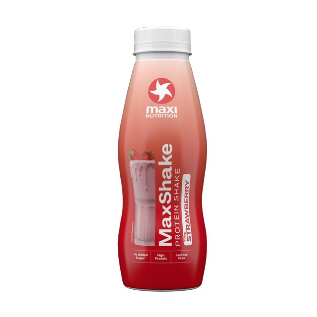 Maxi Nutrition strawberry protein shake 330ml, imported from the UK