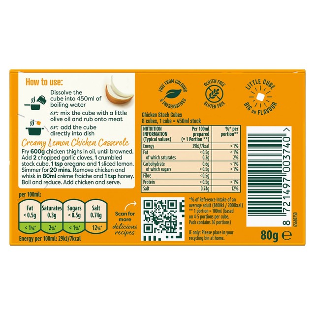Knorr chicken stock cubes 8x10g multipack, UK version