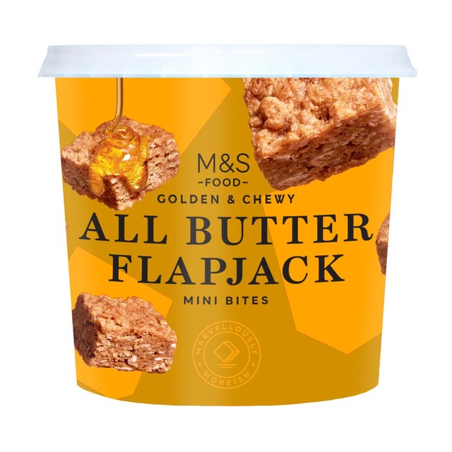 M&S flapjack mini bites 320g, imported from the UK