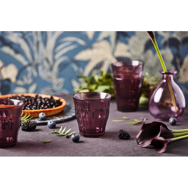 Duralex Picardie Plum Tumbler Set 250ml, imported from the UK