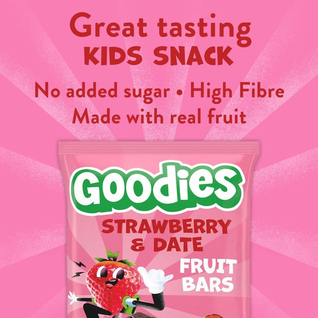 Goodies strawberry and date fruit bars multipack - British product