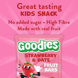 Goodies strawberry and date fruit bars multipack - British product