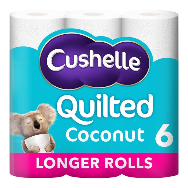 Cushelle coconut quilted toilet roll 6 rolls - British product