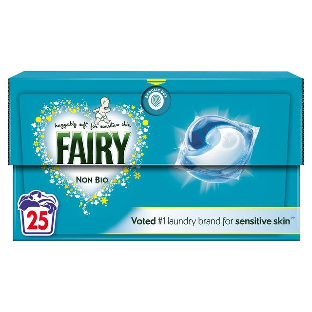 Fairy Non Bio Pods sensitive skin laundry detergent capsules 22 washes - British product