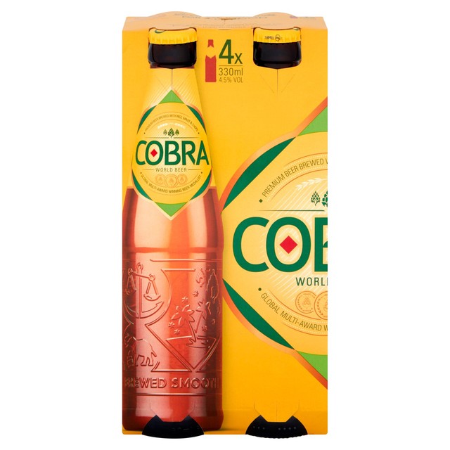 Cobra Premium Lager 4 x 330ml - British product