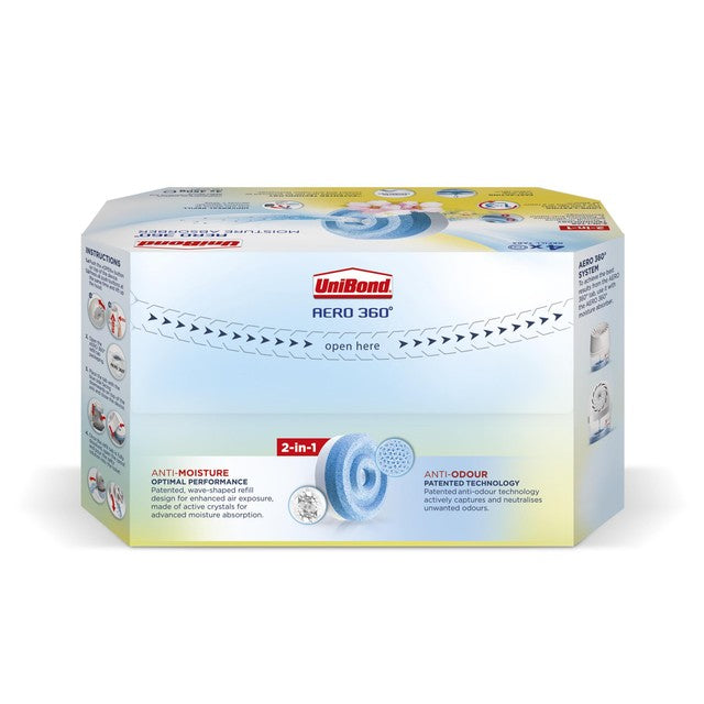 Unibond Wildflower Moisture Absorber Refill Tabs 4 x 450g (British brand)