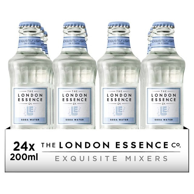 London Essence Co soda water 24 x 200ml UK version