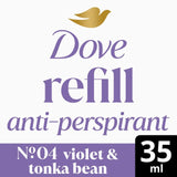 Dove Violet & Tonka antiperspirant refill, imported from the UK