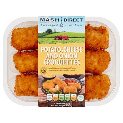 Mash Direct Kartoffel-Käse-Zwiebel-Kroketten, gefroren, 300 g